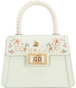 �A���h ���f�B�[�X �o�b�O ALDO Flowergirl Top Handle Satchel Bag Mint �~���g