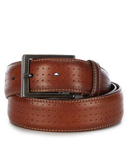 �_�j�G�� �N���~�� �����Y �A�N�Z�T���[ �x���g ���U�[ Daniel Cremieux Signature Perforated Hand-Burnished Leather Dress Belt Brown �u���E��