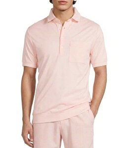 �����m �����Y �g�b�v�X �V���c �X�����t�B�b�g �_�[�r�[ Murano Corsa Di Cavalli Derby Collection Slim Fit Rose Collar Short Sleeve Polo Shirt Light Peach �s�[�`