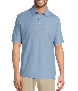 �g�b�~�[�o�n�} �����Y �g�b�v�X �V���c Tommy Bahama Palm Dancer 5 O' Clock Short Sleeve Polo Shirt Dockside Blue Heather �w�U�[