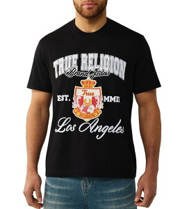 �g�D���[�����W���� �����Y �g�b�v�X �V���c True Religion Short Sleevelite Crest-Shirt Jet Black �u���b�N