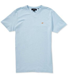 �A�N�[ �����Y �g�b�v�X �V���c V�l�b�N �j�b�g AKOO V-Neck Short Sleeve Knit Out Fox T-Shirt Cerulean