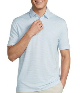 �_�j�G�� �N���~�� �����Y �g�b�v�X �V���c Cremieux Blue Label Performance Stretch Stripe Pattern Short Sleeve Polo Shirt Aqua Multi �A�N�A