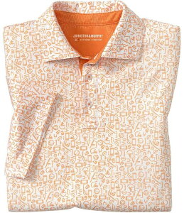 �W�����X�g���A���h�}�[�t�B�[ �����Y �g�b�v�X �V���c �v�����g Johnston & Murphy Gameday XC4 Multi Sport Print Short Sleeve Polo Shirt Burnt Orange �I�����W