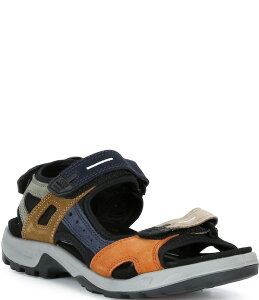 �G�R�[ �����Y �V���[�Y �T���_�� ECCO Men's Yucatan Oiled Nubuck Textile Backstrap Sandals Brown Multi �u���E��