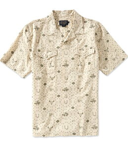 �y���h���g�� �����Y �g�b�v�X �V���c Pendleton Western Aloha Short Sleeve Woven Camp Shirt Western Tan �^��