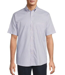 ���E���h�g�D���[�A���h���[�N �����Y �g�b�v�X �V���c Gold Label Roundtree & Yorke Non-Iron Short Sleeve Small Plaid Sport Shirt Orange �I�����W