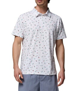 �R�����r�A �����Y �g�b�v�X �V���c Columbia PFG Super Slacktide II Stretch Short Sleeve Polo Shirt White/Florilife �z���C�g