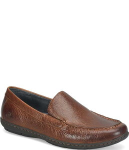 �{�[�� �����Y �V���[�Y �X���b�|���E���[�t�@�[ ���U�[ Born Men's Weston Leather Slip-On Loafers Brown �u���E��