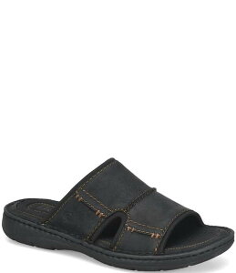 �{�[�� �����Y �V���[�Y �T���_�� ���U�[ Born Men's Maldonubuck Leather Slip-On Sandals Black �u���b�N