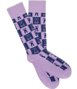 �T�C�R�o�j�[ �����Y �A���_�[�E�F�A �C�� Psycho Bunny All Over Squares Bunny Dressocks Lavendula