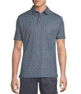 �_�j�G�� �N���~�� �����Y �g�b�v�X �V���c �v�����g Cremieux Blue Label Performance Stretch Badminton Theme Print Short Sleeve Polo Shirt Dark Navy �l�C�r�[