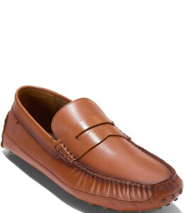 �R�[���n�[�� �����Y �V���[�Y �X���b�|���E���[�t�@�[ ���U�[ Cole Haan Men's Hall Grand Leather Penny Driving Loafers British Tan/Java �^��