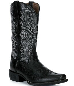 �A���A�g �����Y �V���[�Y �u�[�c�E���C���u�[�c ���U�[ Ariat Men's Hustler Leather Narrow Cutter Toe Cowboy Boots Black Adobe/Cask Black �u���b�N