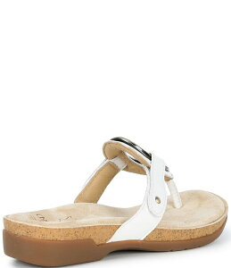 �_���X�R ���f�B�[�X �V���[�Y �T���_�� ���U�[ Dansko Rosalia Leather Hardware Thong Sandals White �z���C�g