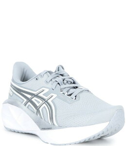 �A�V�b�N�X ���f�B�[�X �V���[�Y �X�j�[�J�[ ASICS Women's Novablast 5 ATC Reflective Stacked Running Sneakers Piedmont Grey/Pure Silver �O���[