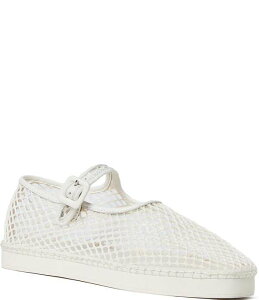 ���t���[ �����_�� ���f�B�[�X �V���[�Y �p���v�X ���b�V�� Loefflerandall Rita Netted Mesh Mary Jane Flats White �z���C�g