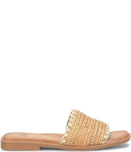 �\�t�g ���f�B�[�X �V���[�Y �p���v�X �T���_�� Sofft Elsa Woven Scallop Slide Sandals Tan �^��