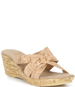 �I�l�b�N�X ���f�B�[�X �V���[�Y �T���_�� Onex Gayle Cork Criss Cross Wedge Sandals Cork