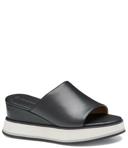 �W�����X�g���A���h�}�[�t�B�[ ���f�B�[�X �V���[�Y �T���_�� �v���b�g�t�H�[�� Johnston & Murphy Women's Colleen Platform Wedge Slide Sandals Black �u���b�N