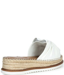 �A���b�N�X�}���[ ���f�B�[�X �V���[�Y �T���_�� �v���b�g�t�H�[�� ���U�[ Alex Marie Cici Two Leather Knot Detail Platform Sandals White �z���C�g