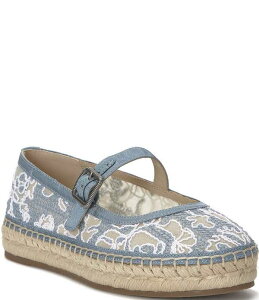 ���b�L�[�u�����h ���f�B�[�X �V���[�Y �p���v�X �t�����[�� ���[�X �t�����[ Lucky Brand Orlyna Floralace Mary Janespadrille Flats Blue �u���[