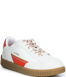 �\���� ���f�B�[�X �V���[�Y �X�j�[�J�[ �J���[�u���b�N ���U�[ Sorel Women's ONA Drift Colorblock Leather Low Profile Sneakersea Salt/Crimson Fire �N�����]��