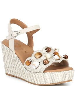 �W�F���g���\�E���Y ���f�B�[�X �V���[�Y �T���_�� Gentle Souls Nolina Stone Raffia Wedge Sandalstone �X�g�[��
