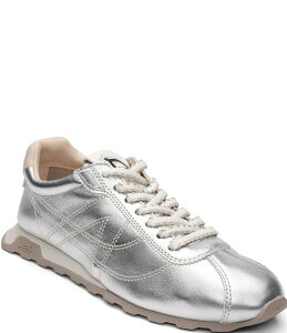 �A�b�V�� ���f�B�[�X �{�g���X �J�W���A���p���c �g�[�� �X�j�[�J�[ ���[�X ���U�[ ASH Kill Bill Metallic Leather Lace Up Sneakersilver �V���o�[