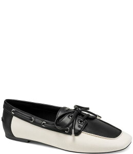 �_�i�L������ ���f�B�[�X �V���[�Y �p���v�X �J���[�u���b�N ���[�t�@�[ DKNY by Donna Karan Delmar Colorblock Canvas Boat Shoe Loafers Coconut/Black �u���b�N