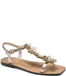 �J�[�� ���K�[�t�F���h ���f�B�[�X �V���[�Y �T���_�� KARLAGERFELD PARIS Margate Flower Applique Flat Sandals White Gold �z���C�g