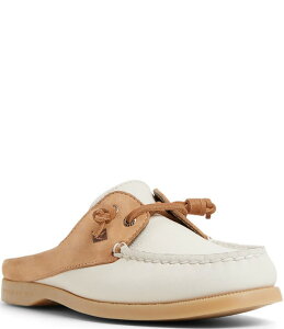 �X�y���[ ���f�B�[�X �V���[�Y �p���v�X �J���[�u���b�N ���U�[ Sperry Women's Authentic Original Colorblock Leather Boat Mules Cream �N���[��