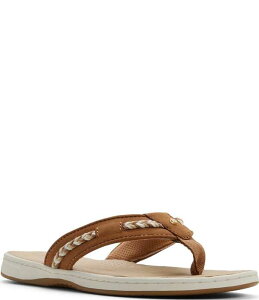 �X�y���[ ���f�B�[�X �V���[�Y �p���v�X Sperry Women'seafish 2 Braided Flip Flops Tan �^��