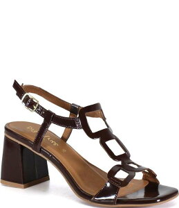 �f�B�o�g�D���[ ���f�B�[�X �V���[�Y �q�[�� �T���_�� ���U�[ Diba True Begonia Patent Leather Geometric Dressandals Chocolate �`���R���[�g