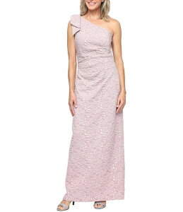 �A���b�N�X�C�u�j���O�X ���f�B�[�X �g�b�v�X �����s�[�X �v�` Alex Evenings Petite Sizembossed Jacquard One Shoulder Column Dress Blush �u���b�V��
