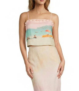 �A���g�j�I �����[�j ���f�B�[�X �g�b�v�X �V���c �u���E�X Antonio Melani Shelly Square Neckline Shell Detail Coordinating Blouse Beach