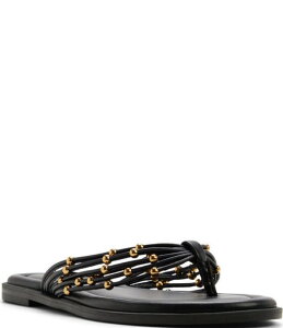 �A���h ���f�B�[�X �V���[�Y �T���_�� ALDO Kallea Beaded Straps Flip Flop Sandals Black �u���b�N