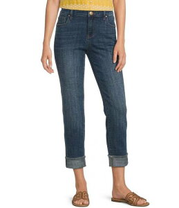�J�b�g�t�����U�N���X ���f�B�[�X �{�g���X �f�j���p���c �v�` �W�[���Y KUT From The Kloth Petite Size Amy Crop Jeans Deserving Wash
