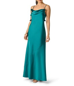 �A�h���A�i �p�y�� ���f�B�[�X �g�b�v�X �����s�[�X �T�e�� Adrianna Evening by Adrianna Papell Stretch Satin Long Dress With 3D Flower Trims Rich Gem