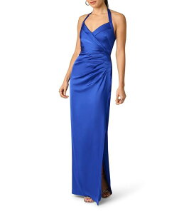 �A�h���A�i �p�y�� ���f�B�[�X �g�b�v�X �����s�[�X �T�e�� Adrianna Evening by Adrianna Papell Stretch Satin Long Dress Royal Sapphire �T�t�@�C�A