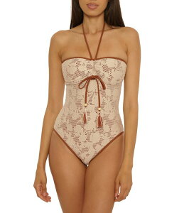 ���b�L�[�u�����h ���f�B�[�X �g�b�v�X �����s�[�X Lucky Brand Belize Crocket Sweetheart Neck Bandeau One Piece Swimsuit Natural