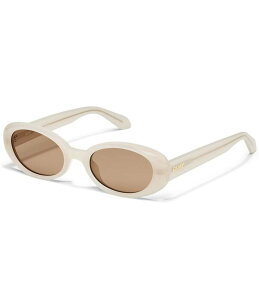 �N�G�C ���f�B�[�X �A�N�Z�T���[ �T���O���X�E�A�C�E�F�A QUAY Women's Felt Cute 35mm Oval Sunglasses Bone/Tan �^��