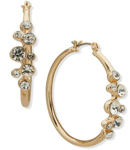 �A���N���C�� ���f�B�[�X �A�N�Z�T���[ �s�A�X�E�C�������O Anne Klein Crystal Cluster Hoop Earrings Gold/Crystal �S�[���h