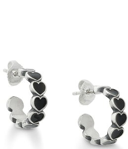 �W�F�[���Y �G�C�����[ ���f�B�[�X �A�N�Z�T���[ �s�A�X�E�C�������O James Avery Small Enamel Connected Hearts Hoop Earringsterling Black �u���b�N