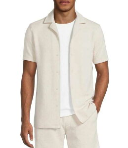 �����m �����Y �g�b�v�X �V���c �X�����t�B�b�g �j�b�g Murano Slim Fitextured Short Sleeve Knit Camp Shirt Light Stone �X�g�[��