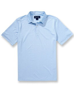 �~�Y�����C�� �����Y �g�b�v�X �V���c �v�����g Mizzen+Main Halyard Tonal Dot Print Short Sleeve Polo Shirt Cloud Blue Tonal Dot �u���[