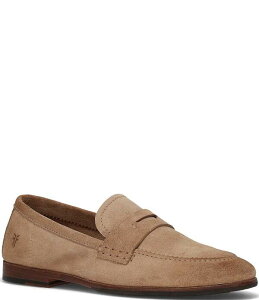 �t���C �����Y �V���[�Y �X���b�|���E���[�t�@�[ �X�G�[�h Frye Men's Graham Waxed Suede Penny Loafers Dune