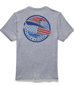 �t���b�O �A���h �A���Z�� �����Y �g�b�v�X �V���c Flag and Anthem Americana Surf UPF Performance T-Shirt Light Grey �O���[