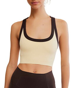 �t���[�s�[�v�� ���f�B�[�X �A���_�[�E�F�A �u���W���[ ���u �J���[�u���b�N Free People FP Movement Go To Colorblock Scoop Neck Racerback Ribbed Longline Bra Sunlit Yellow Combo �C�G���[
