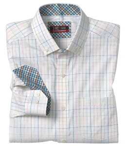 �W�����X�g���A���h�}�[�t�B�[ �����Y �g�b�v�X �V���c Johnston & Murphy XC4 Performance Stretch Windowpane Long Sleeve Woven Shirt White �z���C�g